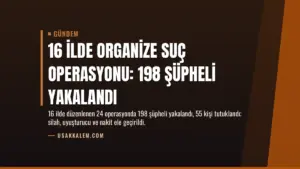 16 İlde Organize Suç Operasyonu: 198 Şüpheli Yakalandı