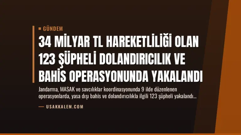 34 Milyar TL Hareketliliği Olan 123 Şüpheli Dolandırıcılık ve Bahis Operasyonunda Yakalandı