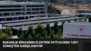 Bakanlık Binasının Elektrik İhtiyacının 'ı Güneşten Karşılanıyor