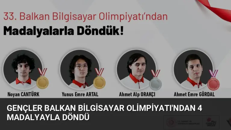 Gençler Balkan Bilgisayar Olimpiyatı’ndan 4 Madalyayla Döndü