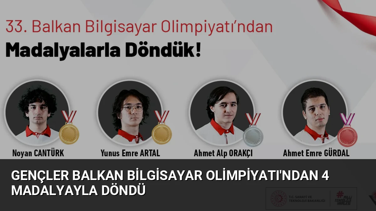 Gençler Balkan Bilgisayar Olimpiyatı’ndan 4 Madalyayla Döndü