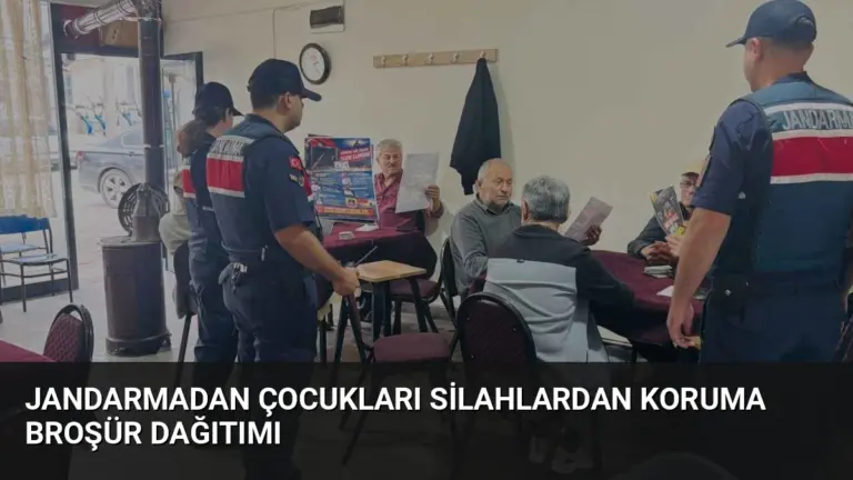Jandarmadan Çocukları Silahlardan Koruma Broşür Dağıtımı