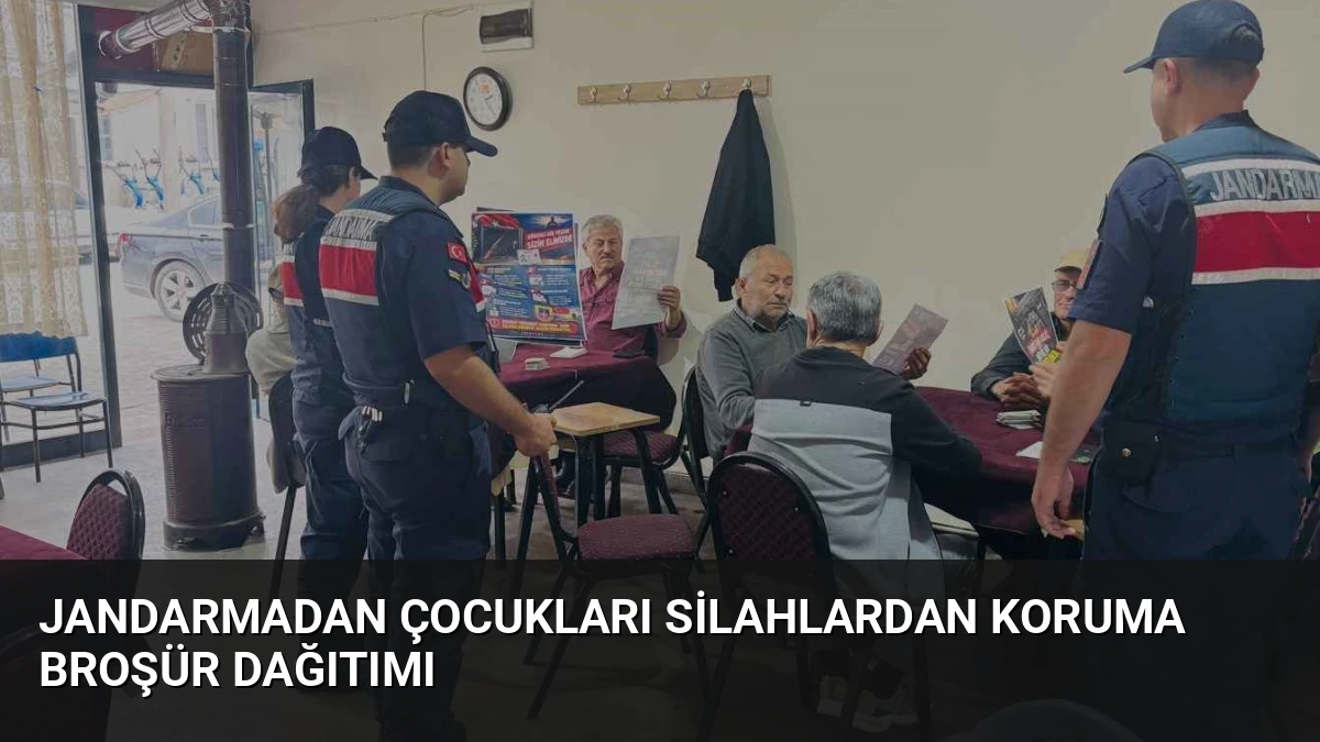 Jandarmadan Çocukları Silahlardan Koruma Broşür Dağıtımı