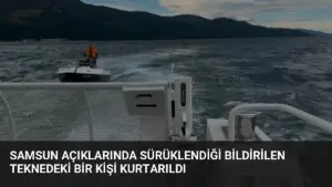 Samsun Açıklarında Sürüklendiği Bildirilen Teknedeki Bir Kişi Kurtarıldı
