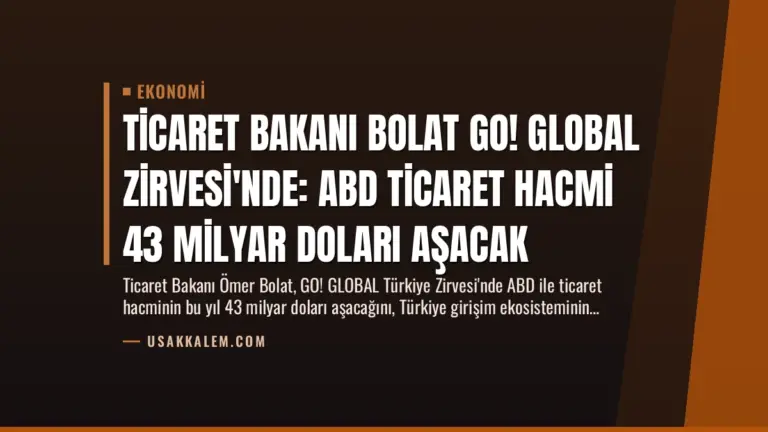 Ticaret Bakanı Bolat GO! GLOBAL Zirvesi’nde: ABD Ticaret Hacmi 43 Milyar Doları Aşacak